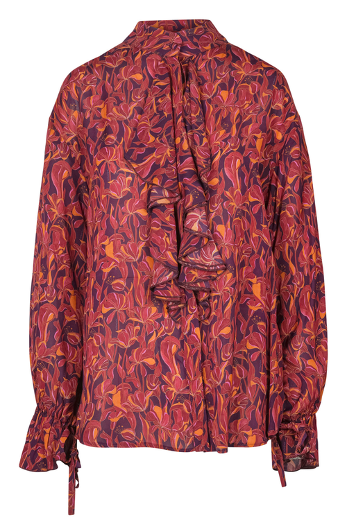 MALIPARMI Maliparmi - Camicia - 460721 - Fantasia Bordeaux da donna