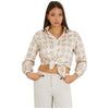Guess camicia beige DEA BOWED W4RH59 WE2Q0