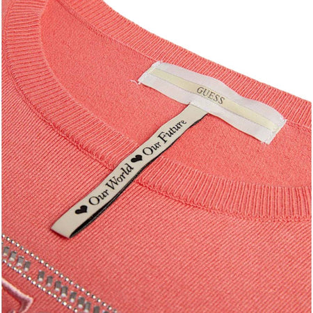 Guess maglioncino rosa Logo triangolo W3YR46 Z2NQ2