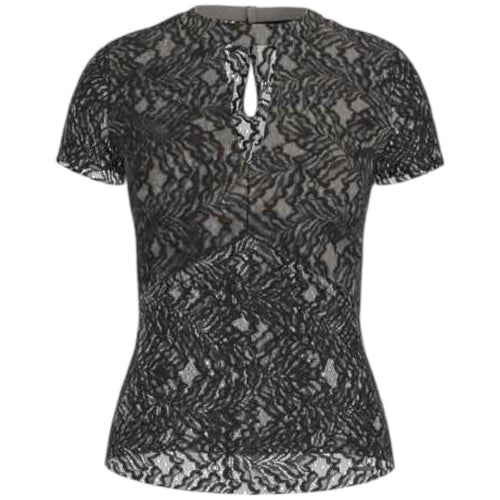 Guess maglia nera in pizzo Jolly Girly W5GP12 KCS90 JBLK T-shirt Guess