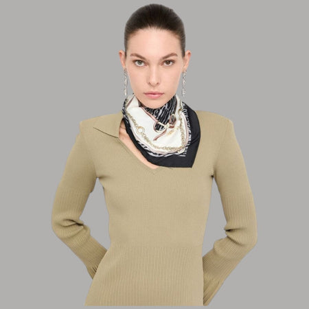 Liu Jo foulard nero 90X90 con scatola 2F5084T0300