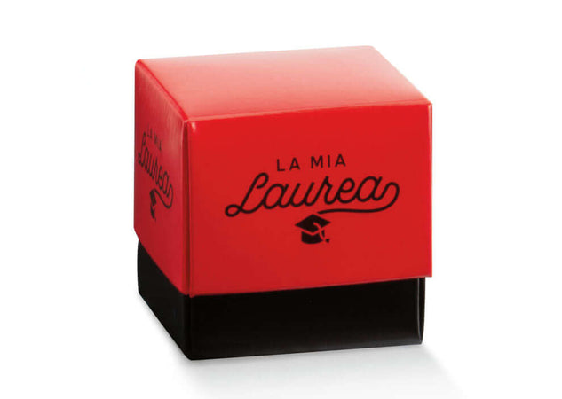 Bomboniera Laurea Fleur Rossa 5x5x5 cm – La Mia Laurea