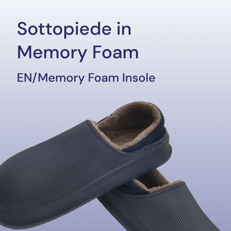 Amix Diamond Le Originali Dasoft Fantastiche Ciabatte Invernali Uomo e Donna, Pantofole Chiuse Con Peluche, Zoccoli con Pelliccia Interna, Memory Foam e Suola Antiscivolo, Sabot da Casa e Giardino