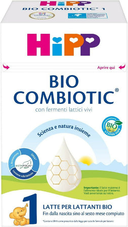 2x HiPP Bio Combiotic 1 Polvere - con fermenti lattici vivi - latte per lattanti bio fin dalla nascita sino al 6° mese compiuto - 2 Confezioni da 600gr ciascuna - 1200gr totale