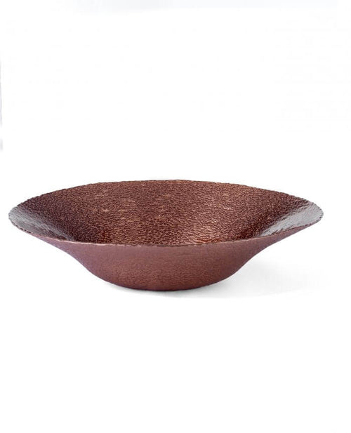 Centrotavola Evviva 5706 ovale in vetro effetto rame, decorazione chicchi di riso, 30 cm, oggetto decorativo elegante per la casa.
