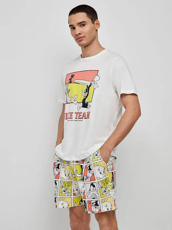 Pigiama Uomo Gisela Primavera/Estate 2/20276S Corto Looney Tunes