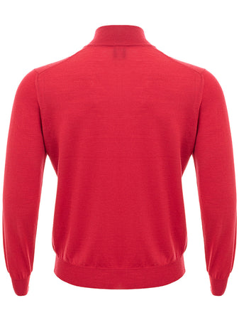 Gran Sasso Maglia Lupetto Ciclamino con Mezza Zip da uomo