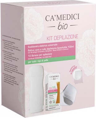CA'-MEDICI-BIO-KIT-DEPILAZIONE-MANIPOLO-+-STRISCE-+-RULLO