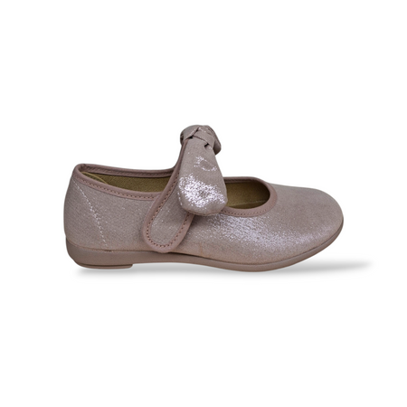 Ballerine bambina VUL-LADI cipria velcro cerimonia eleganti