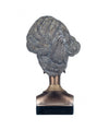 Busto decorativo in poliresina statua volto donna africana Perla d'africa h 40 cm