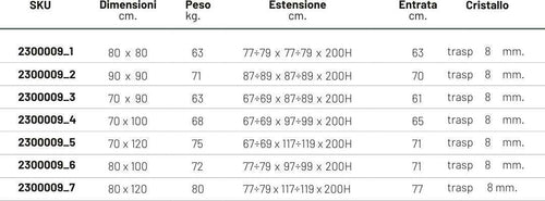 Cabina-doccia-Angolare-Giglio-2-Ante-Cristallo-8-mm-Trasparente-70x100x195h