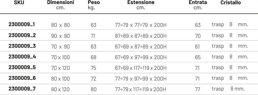 Cabina-doccia-Angolare-Giglio-2-Ante-Cristallo-8-mm-Trasparente-80x100x195h