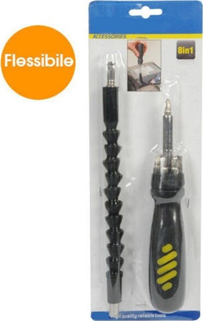 Cacciavite-Con-Estensione-Flessibile-E-Con-Punte-Di-Ricambio-8-In-1