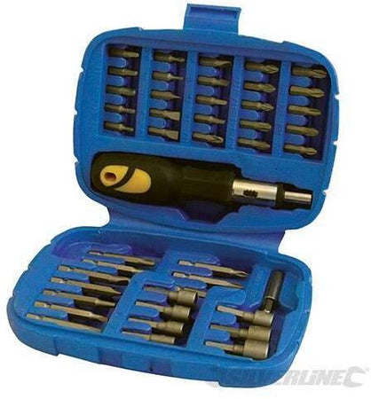 Cacciavite giravite a cricchetto Silverline set punte 45pz + valigetta Offerta