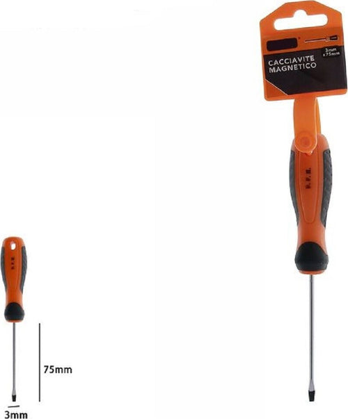 Cacciavite Giravite Magnetico Punta A Taglio 3x75mm Impugnatura Ergonomica 07423 Casa, arredamento e bricolage > Bricolage e fai da te > Utensili Manuali > Cacciaviti Trade Shop italia - Napoli, Commerciovirtuoso.it