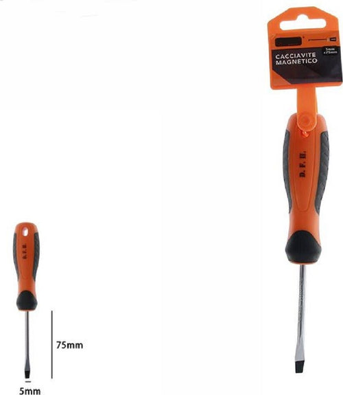 Cacciavite Giravite Magnetico Punta A Taglio 5x75mm Impugnatura Ergonomica 07427 Casa, arredamento e bricolage > Bricolage e fai da te > Utensili Manuali > Cacciaviti Trade Shop italia - Napoli, Commerciovirtuoso.it