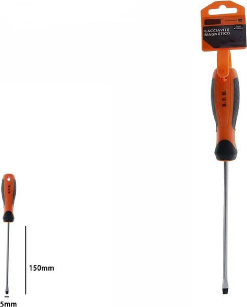 Cacciavite Giravite Magnetico Punta Taglio 5x150 Mm Impugnatura Ergonomica 07430 Casa, arredamento e bricolage > Bricolage e fai da te > Utensili Manuali > Cacciaviti Trade Shop italia - Napoli, Commerciovirtuoso.it