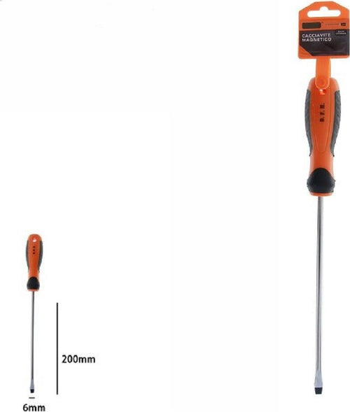 Cacciavite Giravite Magnetico Punta Taglio 6x200mm Impugnatura Ergonomica 07432 Casa, arredamento e bricolage > Bricolage e fai da te > Utensili Manuali > Cacciaviti Trade Shop italia - Napoli, Commerciovirtuoso.it