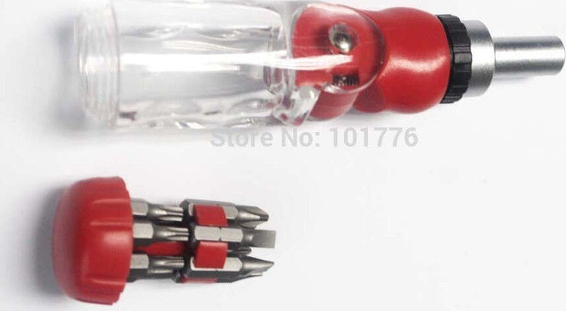 CACCIAVITE GIRAVITE PORTAINSERTI A CRICCHETTO PIEGHEVOLE 6 INSERTI 6 IN 1 Fai da te/Utensili elettrici e a mano/Utensili a mano/Cacciaviti/Giraviti Trade Shop italia - Napoli, Commerciovirtuoso.it