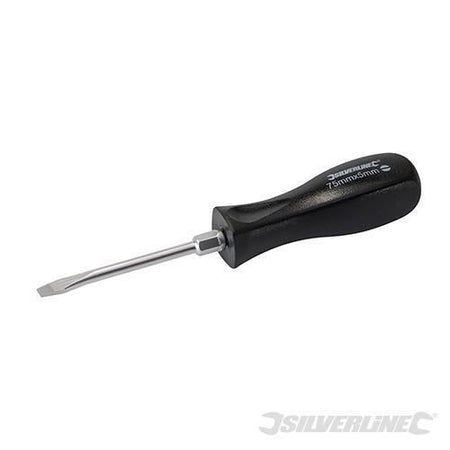 Cacciavite fisso Silverline 5 x 75 mm punta piatta in acciaio cromo Silverline