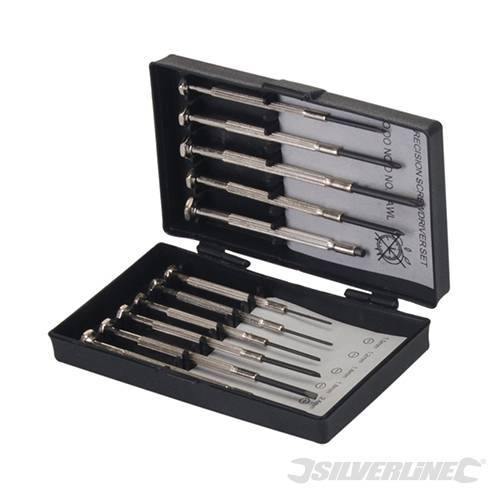 Cacciaviti di precisione Silverline per gioiellieria set 11 pz in acciaio Silverline