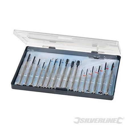 Cacciaviti Silverline di precisione per gioiellieria set 16 pz in acciaio - Eternal Brico