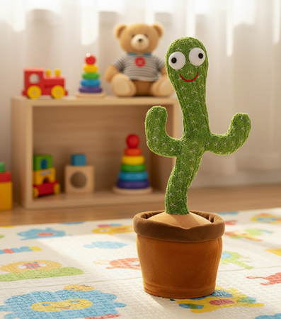 Cactus Ballerino Giocattolo Pupazzo Peluche Parlante Canta Balla Luci E Suoni
