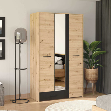 CADDIE---armadio-tre-ante-moderno-minimal-in-legno-cm-119-x-53-x-203,7-h-Rovere-Chiaro-Milani-Home