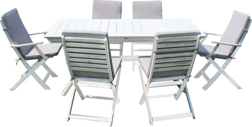 CAESAR---set-tavolo-da-giardino-allungabile-150/200x90-compreso-di-4-sedie-e-2-poltrone-in-legno-massiccio-di-acacia-Bianco-Milani-Home