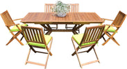 CAESAR---set-tavolo-da-giardino-allungabile-150/200x90-compreso-di-4-sedie-e-2-poltrone-in-legno-massiccio-di-acacia-Marrone-Milani-Home