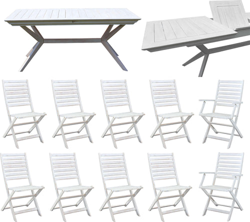 CAESAR---set-tavolo-da-giardino-allungabile-180/240x90-compreso-di-8-sedie-e-2-poltrone-in-legno-massiccio-di-acacia-Bianco-Milani-Home