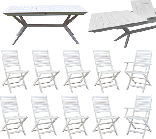 CAESAR---set-tavolo-da-giardino-allungabile-180/240x90-compreso-di-8-sedie-e-2-poltrone-in-legno-massiccio-di-acacia-Bianco-Milani-Home