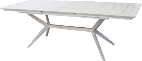 CAESAR---tavolo-da-giardino-allungabile-in-legno-massiccio-di-acacia-180/240x90-Bianco-Milani-Home