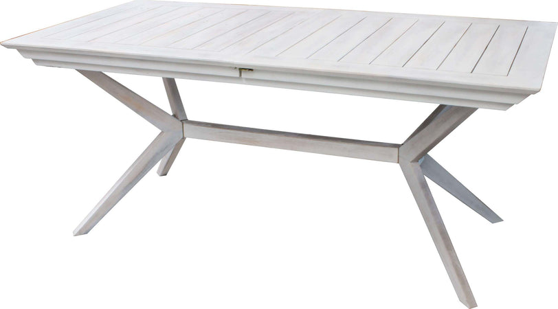 CAESAR---tavolo-da-giardino-allungabile-in-legno-massiccio-di-acacia-180/240x90-Bianco-Milani-Home