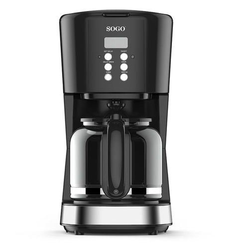 SOGO Caffettiera elettronica caffè americano 900W 12 tazze 1.5L con timer
