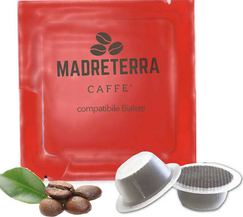 100 Capsule Caffè Compatibili Bialetti Caffè 30% Arabica 70% Robusta Caffè Artigianale Biologico Capsule caffè Madreterra Caffè - Palermo, Commerciovirtuoso.it