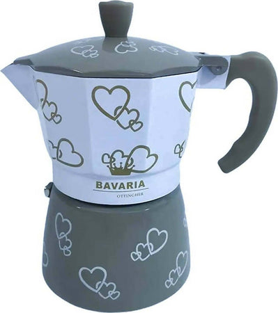 Caffettiera 1 Tazza My Love Bavaria Moka Da Caffè Fantasia A Cuori Bicolore Caffettiera In Alluminio Moka Tradizionale Napoletana Singola Casa e cucina/Tè e caffè/Moke e caffettiere Puleo Casa - Palermo, Commerciovirtuoso.it