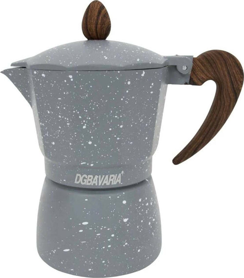 Caffettiera 1 O 3 Tazze Dg Bavaria Caffettiera Grigia Moka Da Caffè Con Manico Effetto Legno Casa e cucina/Tè e caffè/Moke e caffettiere Puleo Casa - Palermo, Commerciovirtuoso.it