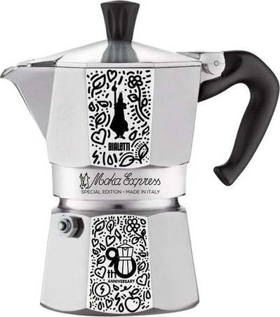 Caffettiera-Bialetti-0005175-MOKA-EXPRESS-90-Anniversario-Cromo-satina