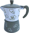Caffettiera-Moka-Italiana-Classica-1,-2-,3-Tazze-Bavaria-My-Love-Con-Manico-Termoresistente-E-Corpo-In-Alluminio