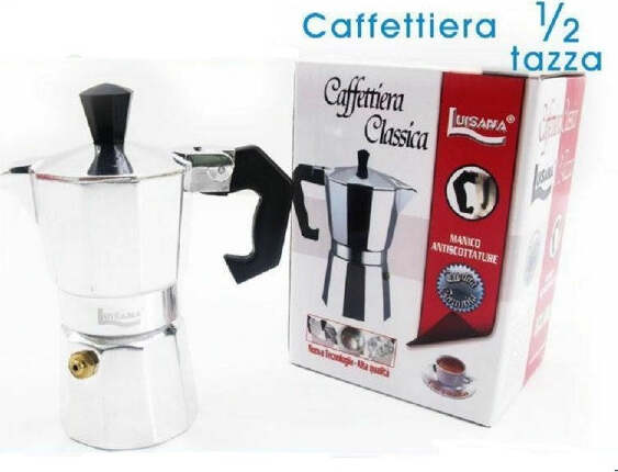 Caffettiera-Moka-Macchinetta-Caffè-Espresso-Napoletano-Misura-1/2-Tazza