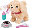 Cagnolino Cane Peluche interattivo Giocattolo Bambini Abbaia Cammbina e Mangia