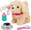 Cagnolino Cane Peluche interattivo Giocattolo Bambini Abbaia Cammbina e Mangia