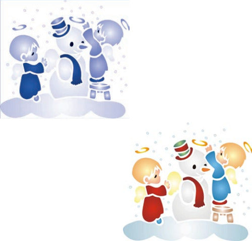 CALAMBOUR-COLLEZIONE-EASY---MASCHERINA-STENCIL-A4-21X29,7CM-PUPAZZO-DI-NEVE-603