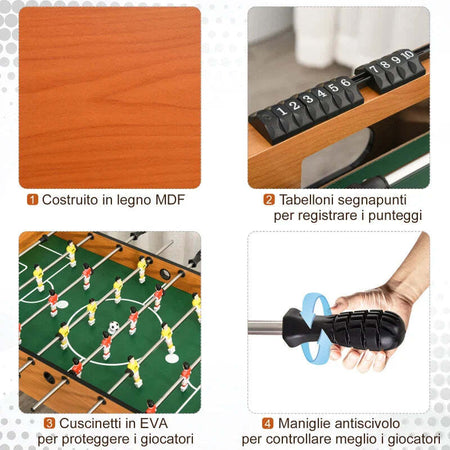 Calcio-Balilla-Professionale-per-Adulti-e-Famiglia-in-MDF,-Tavolo-da-Biliardo-Billiardino-con-2-Palline,-Segnapunti-e-22-Giocatori,-122x61x80.7cm-WP9A70-039WP9