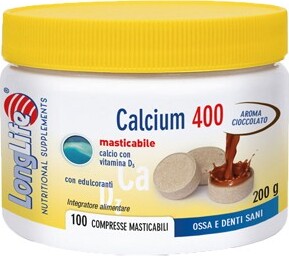 CALCIUM-CIOCCOLATO-integratore-alimentare-100-compresse-Long-Life