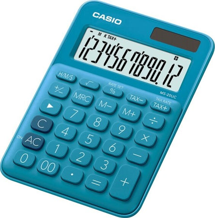 Calcolatrice da tavolo MS-20UC - 12 cifre - blu - Casio Cancelleria e prodotti per ufficio/Elettronica per ufficio/Calcolatrici/Finanziarie Eurocartuccia - Pavullo, Commerciovirtuoso.it