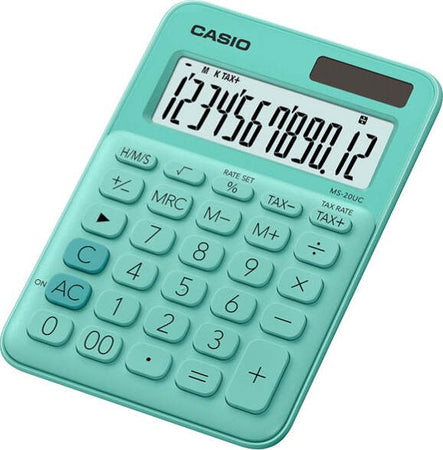 Calcolatrice da tavolo MS-20UC - 12 cifre - verde - Casio Cancelleria e prodotti per ufficio/Elettronica per ufficio/Calcolatrici/Finanziarie Eurocartuccia - Pavullo, Commerciovirtuoso.it