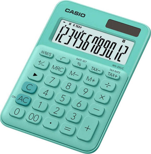Calcolatrice da tavolo MS-20UC - 12 cifre - verde - Casio Cancelleria e prodotti per ufficio/Elettronica per ufficio/Calcolatrici/Finanziarie Eurocartuccia - Pavullo, Commerciovirtuoso.it