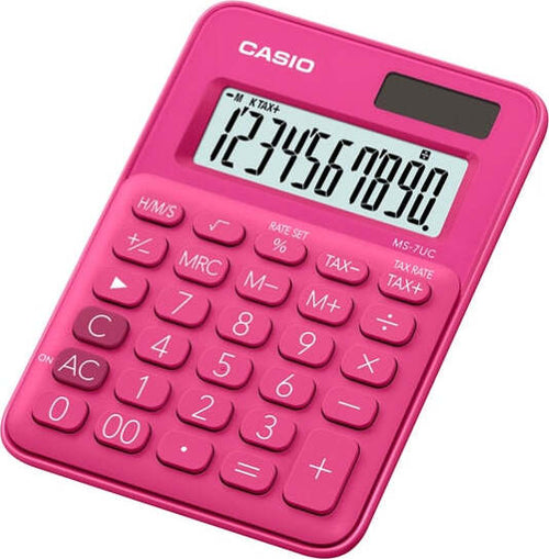 Calcolatrice da tavolo MS-7UC - 10 cifre - big display - fucsia - Casio Cancelleria e prodotti per ufficio/Elettronica per ufficio/Calcolatrici/Finanziarie Eurocartuccia - Pavullo, Commerciovirtuoso.it